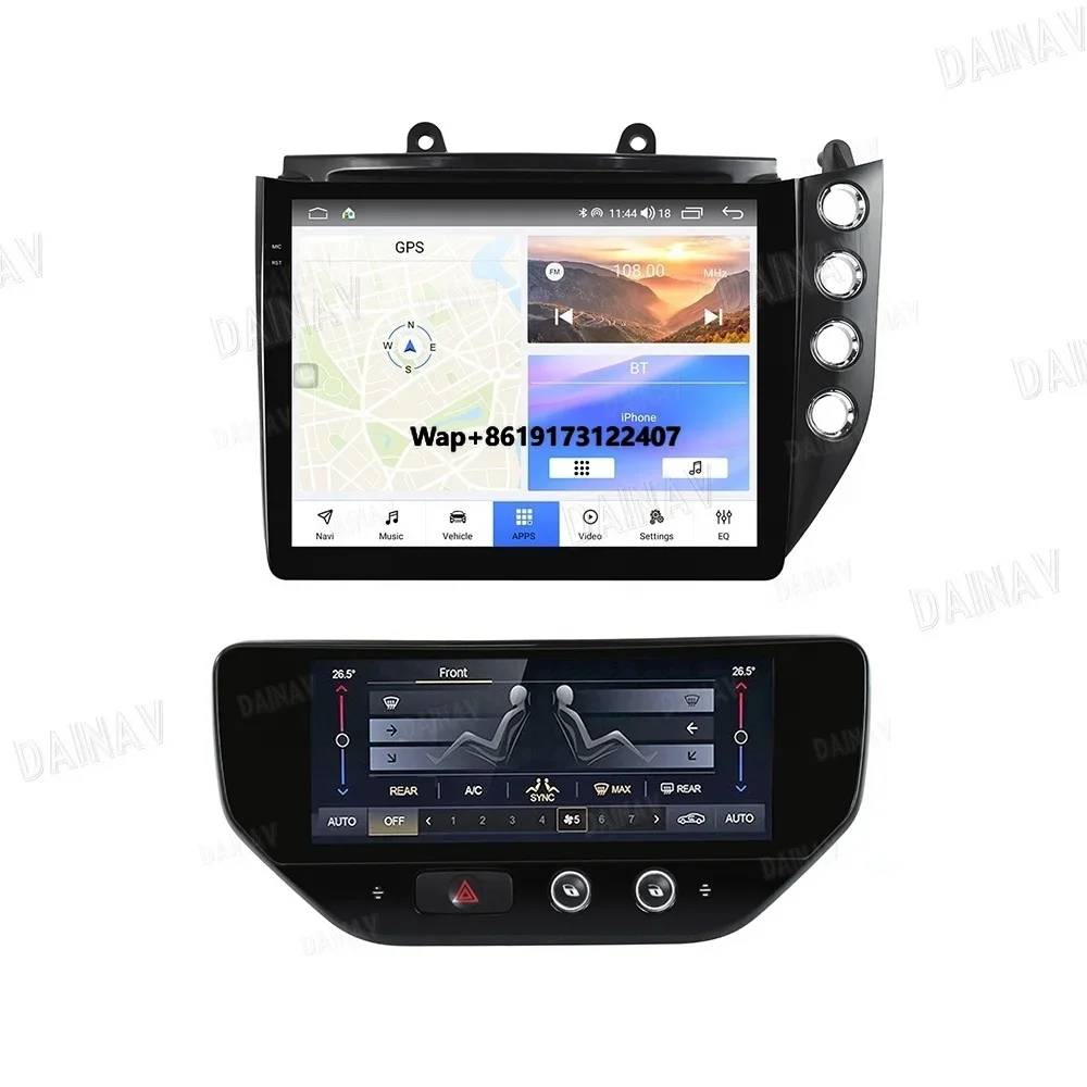 10 Inch Car Radio for GranTurismo GT GC 2007-2017 Android 12 Carplay GPS Multimedia Player AC Panel Silvery  BLACK
