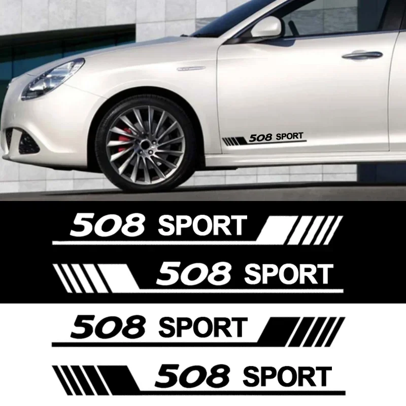 

Декоративные наклейки на дверь автомобиля, виниловые пленки, боковые наклейки на фартук для Peugeot 508 406 405 205 3008 206 308 208 407 107 Автоаксессуары