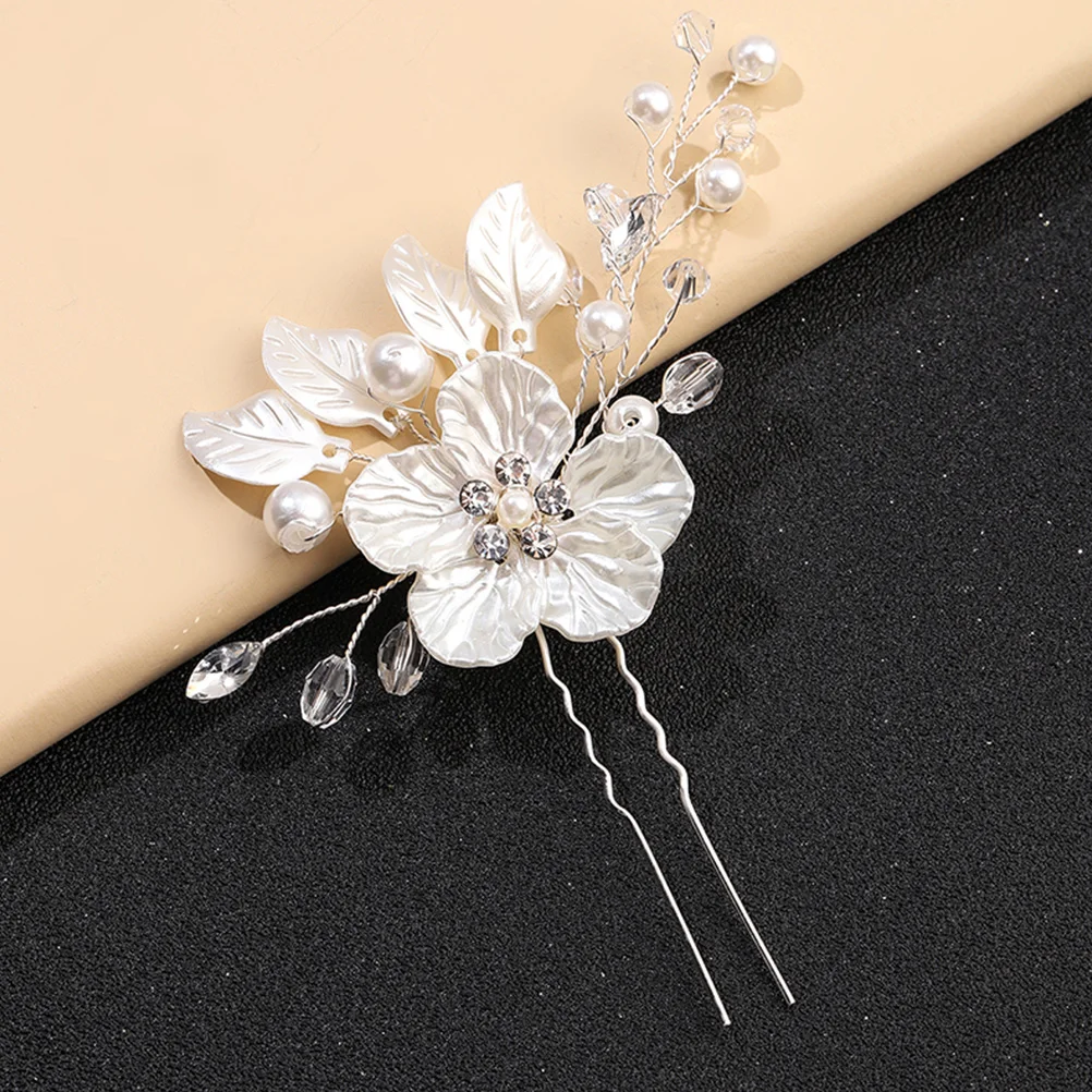 

Elegant Floral Wedding Hair Pin U Shaped Hairpin For Women Bride Hair Accessories Bridal Hairpins Sturdy Safe