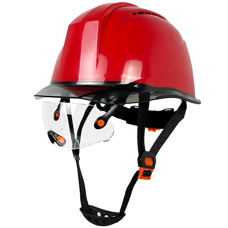 Industrial High Quality Work Safety Helmet With Goggles For Engineer Construction CE EN397 Hard Hat Ansi ABS Shell Insulation