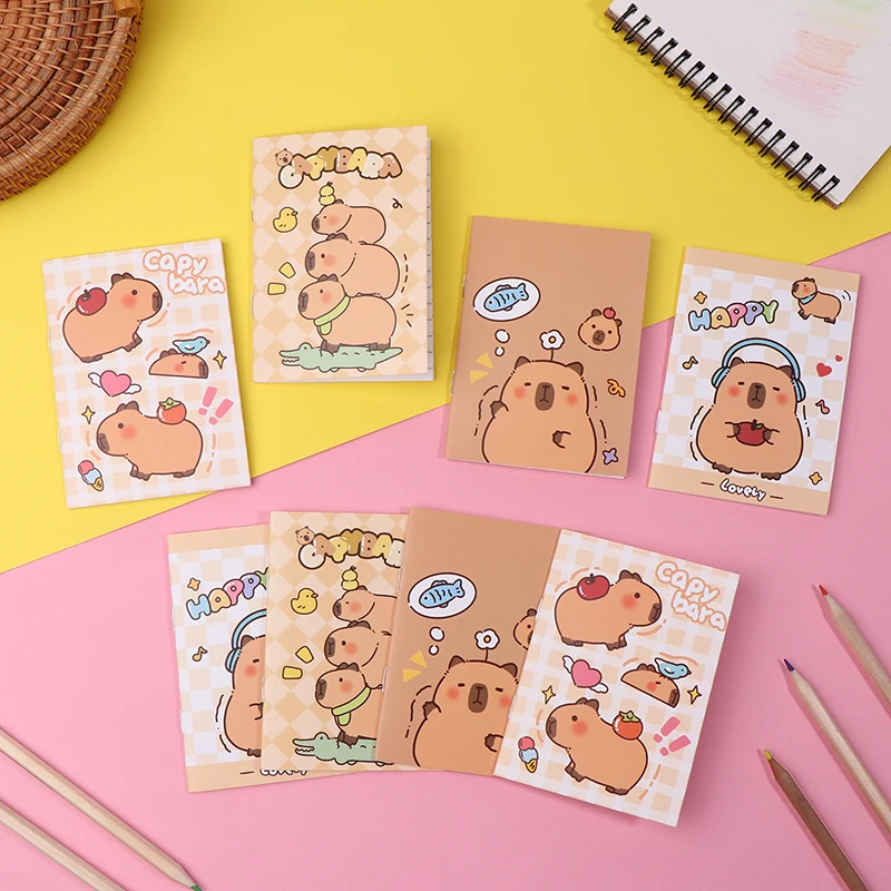 Миниатюрные-карманные-блокноты-с-капибарой-—-набор-из-20-штук-—-Идея-подарка-из-канцелярских-принадлежностей-kawaii