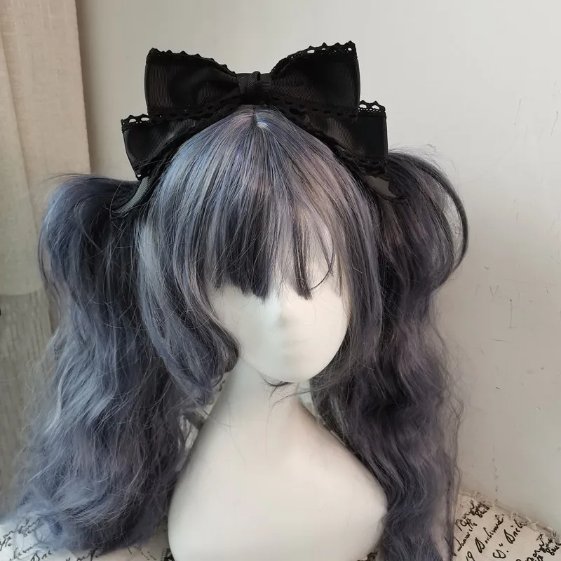 

lolita headpiece Lolita headband Doll big bow hairpin maid handmade KC cosplay accessories Anime japanese hair accessories