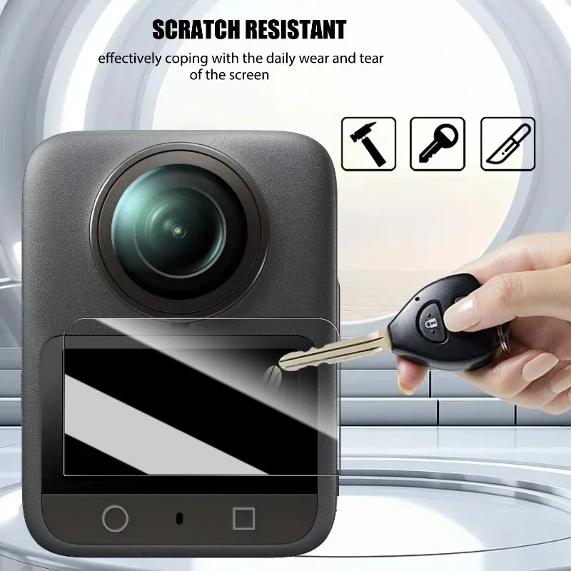 For DJI Osmo 360 Panoramic Camera Shockproof Carrying Storage Bag Anti-Scratch Glass Film Screen Protector Silicone Lens Cover