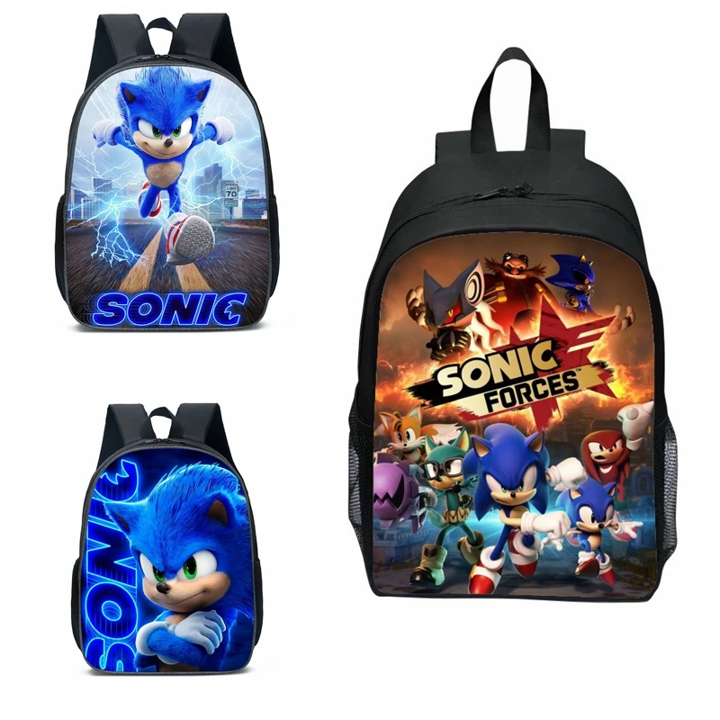 Nueva animación de dibujos animados Sonic SONIC mochilas de escuela primaria y secundaria mochilas para niños Mochila escolar de dibujos animados de Anime Mochila