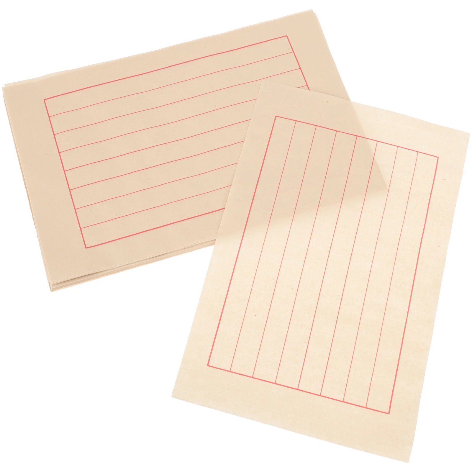 50 hojas de papel de escritura para caligrafía, suministros para ejercicios de arroz, dibujo chino