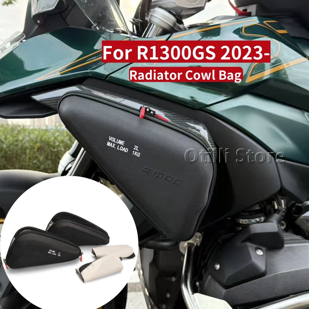 

2023 2024 2025 For BMW R1300GS R1300 GS R 1300 GS Motorcycle Radiator Cowl Bag Side Fairing Tool Bag 2L Storage Saddlebags Kit