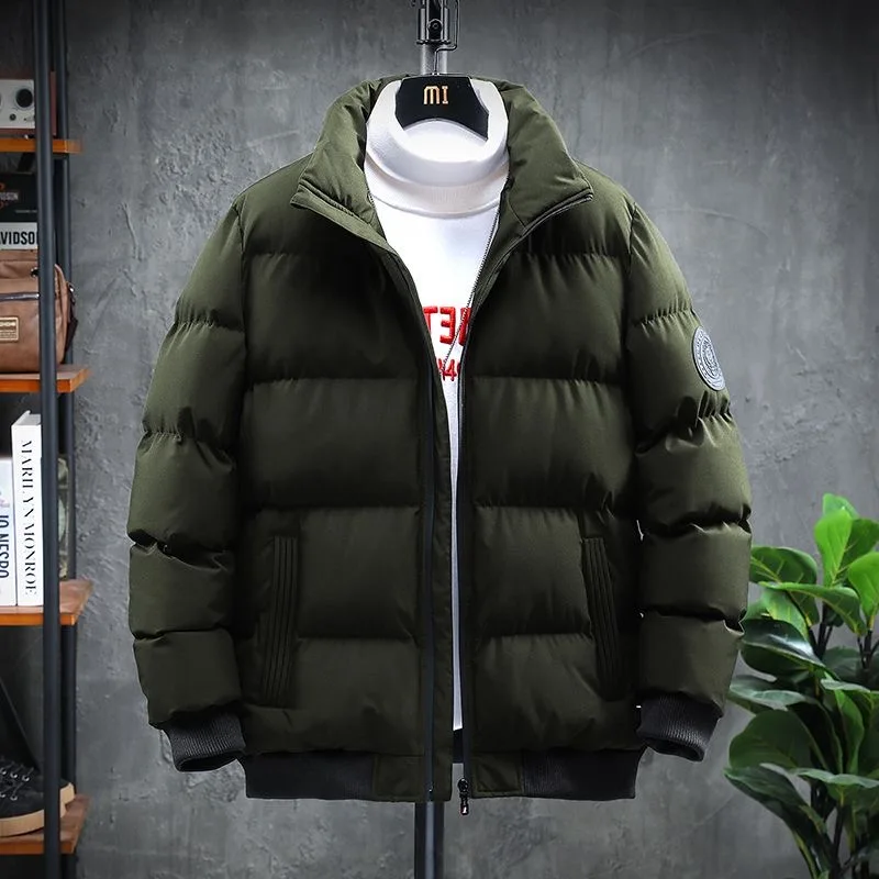 2024 Autumn and Winter New Fashion Trend Large Size Warm Coat Men\'s Casual Loose High-Quality Thick Cotton-Padded Jacket M-5XL