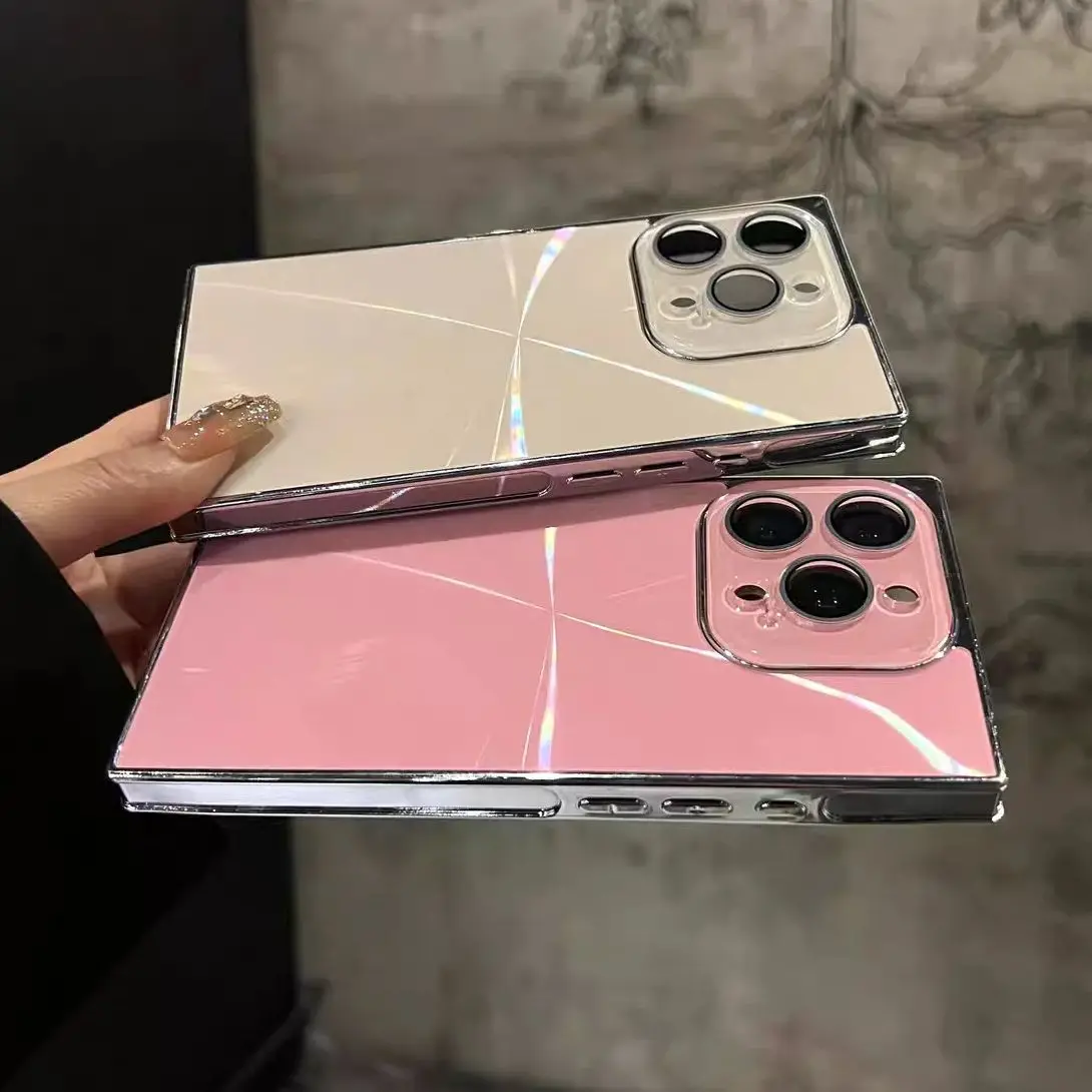 Luxus Überzug CD Textur Platz Rüstung Telefon Fall Für iPhone 16 15 14 Plus 13 Pro Max Kristall Kamera objektiv Glas Stoßfest Capa
