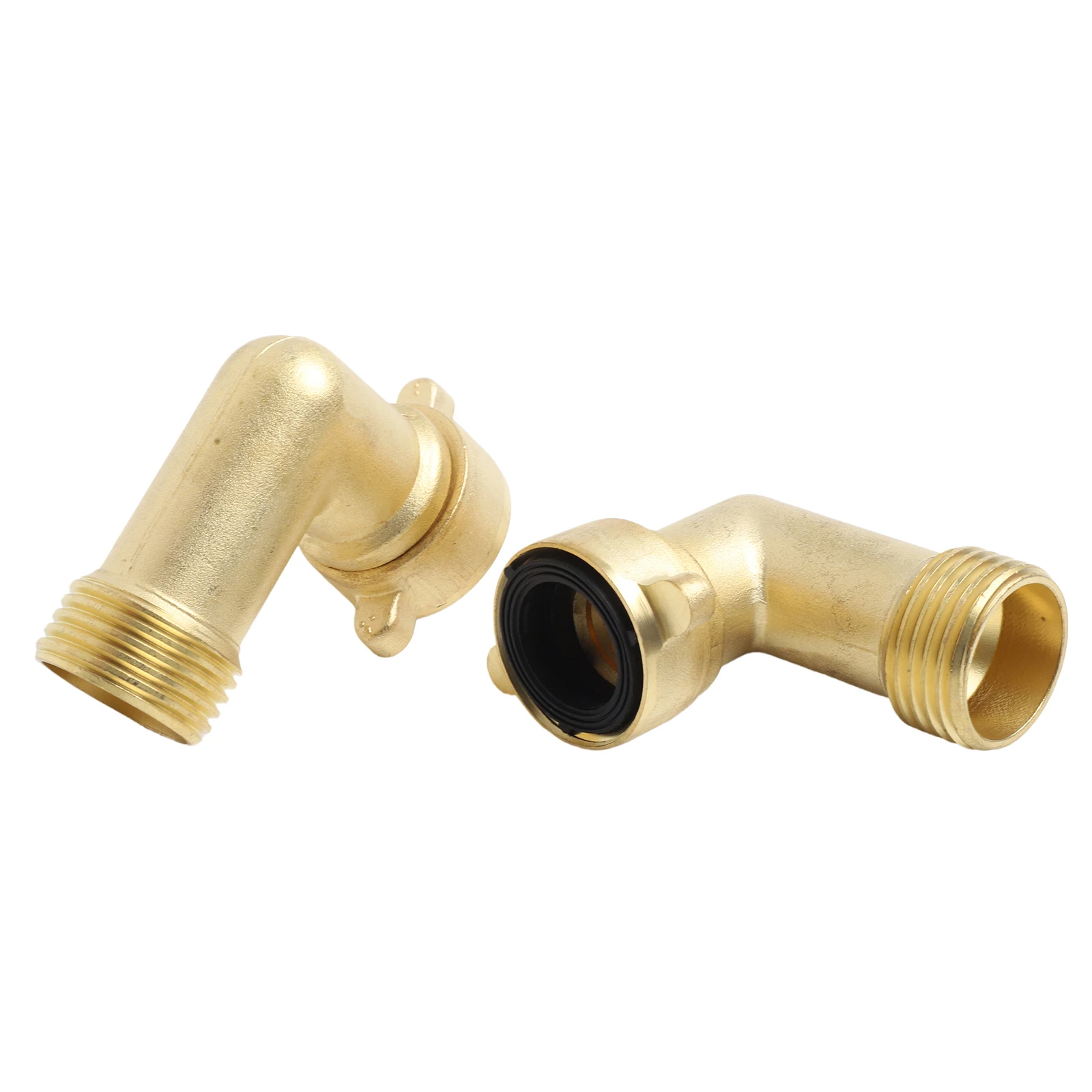 90 Degree Brass Hose Elbow Connector for RV Water Hose and Rust Resistant Construction for Reliable Outdoor Use