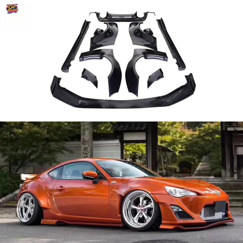 Suitable for Toyota GT86  13-15Subaru BRZ Rocket Bunny first generation wide-body kit with fiberglass front lip and wheel arches