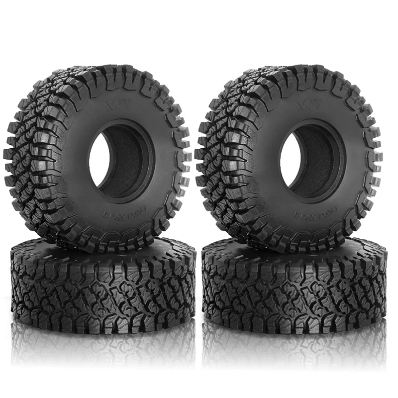 

Excellent-Durable 4Pcs 1.9Inch 118Mm Rubber Tires For RC Enthusiasts With 1/10 TRX4 SCX10 90046 W186 Models