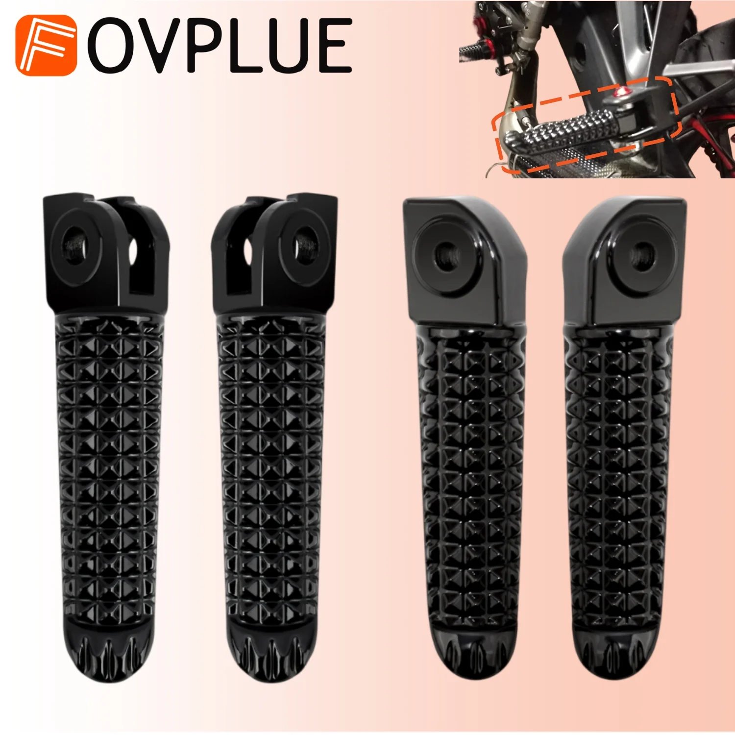 Motorrad-Pedalset vorne und hinten für Fahrer und Beifahrer Zubehör für Yamaha VMX1700 V-Max YZF-R1 60th LE YZF-R1M YZF-R6 YZF-R1S 2005-2023
