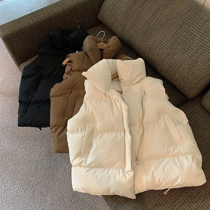 Chaqueta cortavientos de invierno para niños, chaleco cálido sin mangas, algodón de plumón para exteriores para adolescentes 2024, ropa de chaqueta gruesa