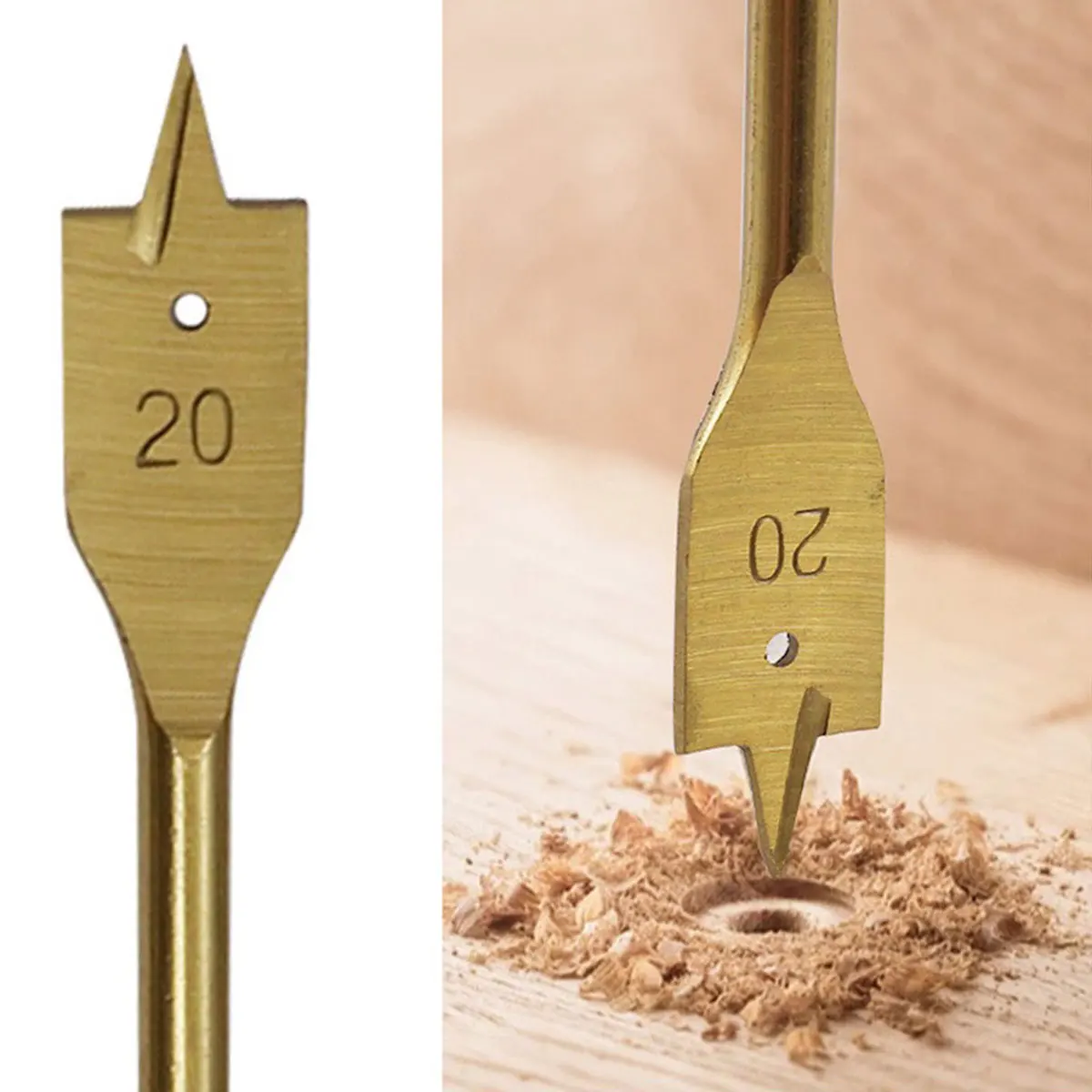 6pc Hexagonal Handle Woodworking Flat Drill Bit for Wood Board Hole Opener Reaming Tool