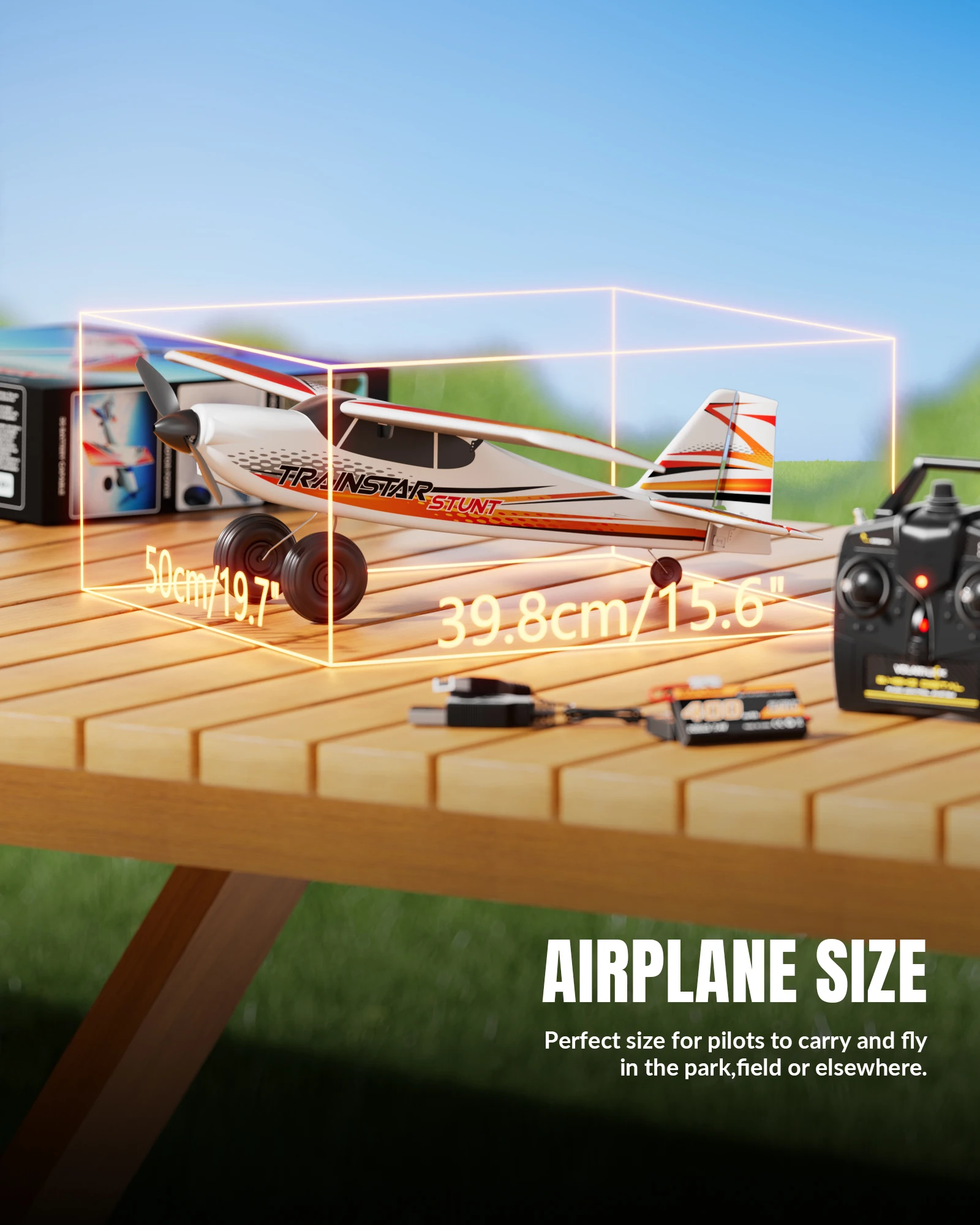 Volantex Trainstar حيلة طائرة مزودة بجهاز للتحكم عن بُعد مفتاح واحد البهلوانية RC الطائرات مع محرك بدون فرش 2.4G 4CH RTF 500M Wingspan RC المدرب #5