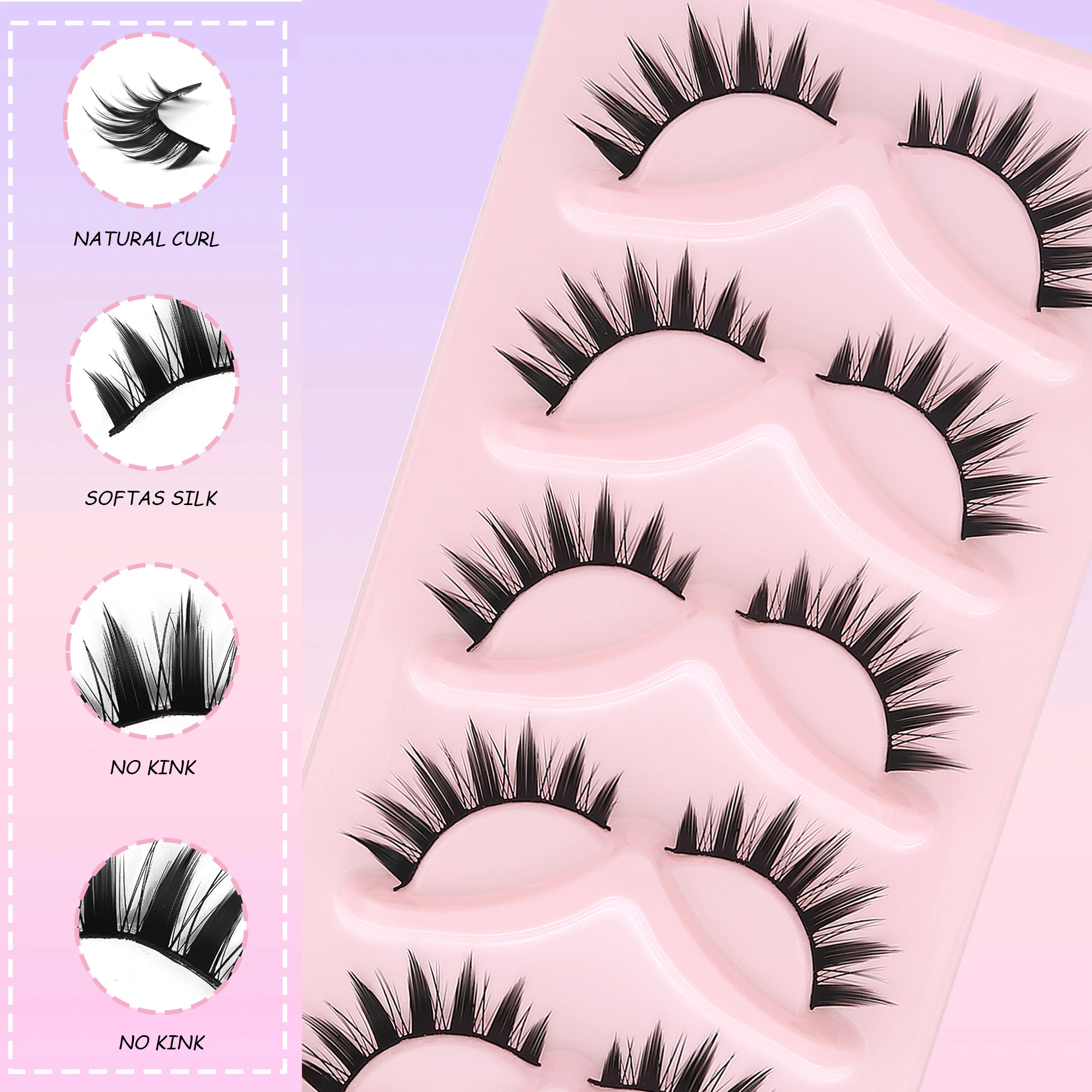 5 paar valse wimpers met een ' - Faux Mink Lash recensie en prijs