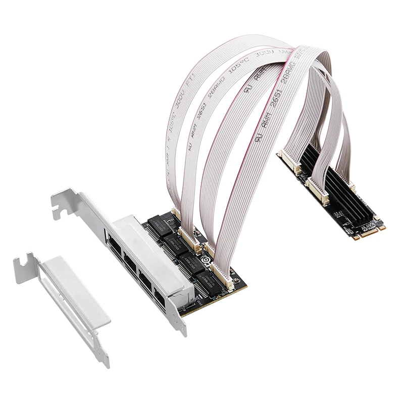 기가비트 이더넷 네트워크 카드, M.2-4 포트, RJ45, B + M 키, 10, 100, 1000Mbps NIC 네트워크 카드, RealTek RTL8111H 칩, 게임용 NAS