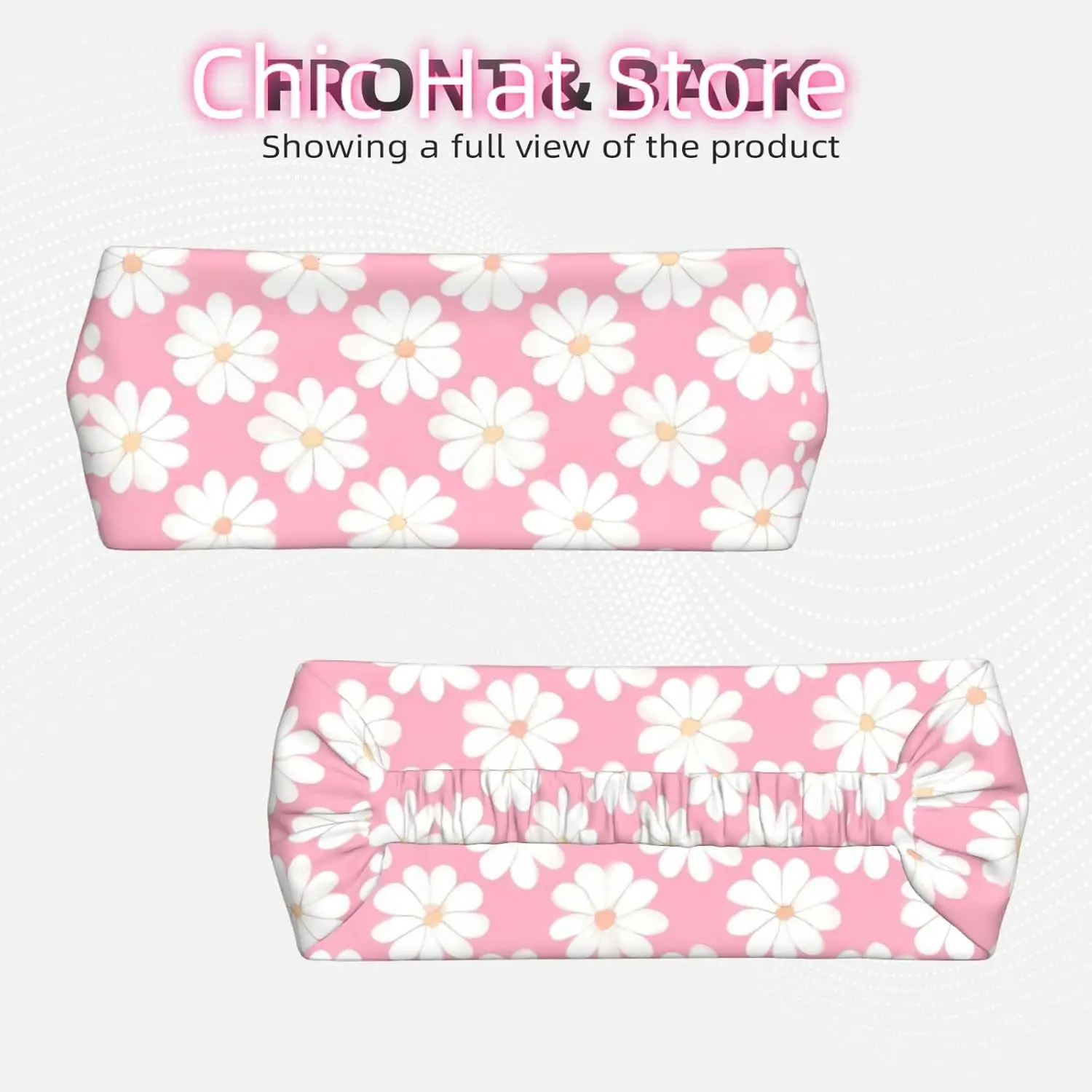 عصابة رأس مرنة للتمرين بنمط الكاميليا، عصابة رأس للياقة البدنية واليوجا وركوب الدراجات، رأس مرن ممتص للعرق للرياضات الخارجية