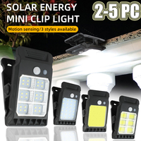 2-5 Pcs Outdoor Solar Clamp On Motion Sensor Light Waterproof 3 Lighting Mode Camping Work Lamp Fence Wall Garage Led plantation