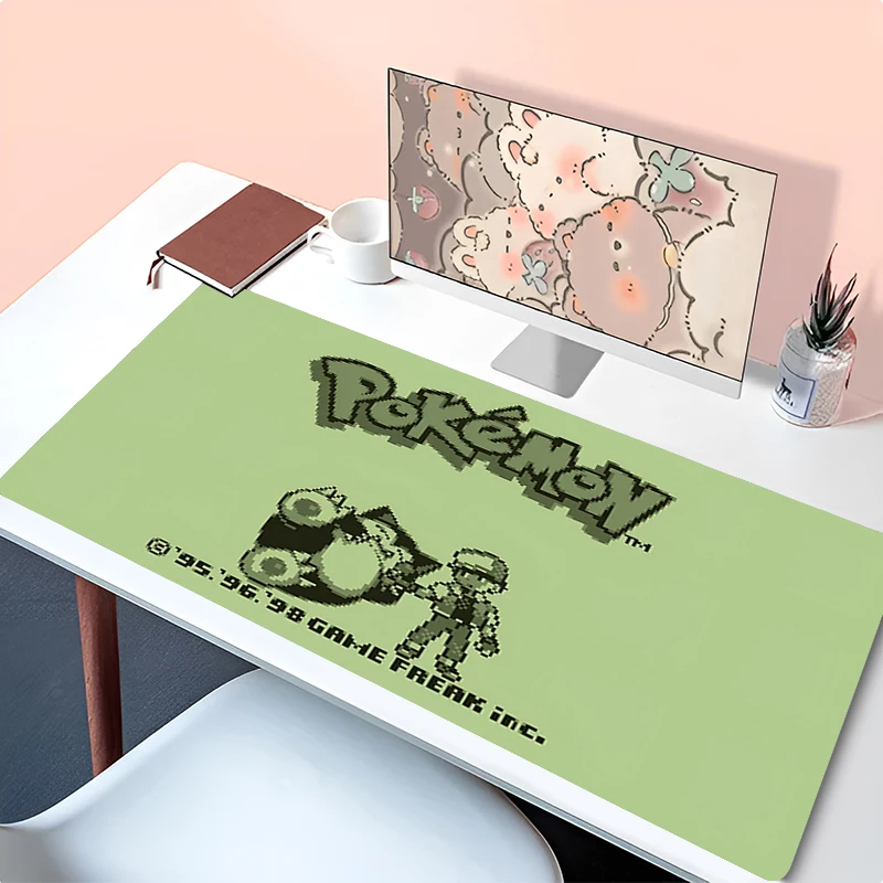 Mouse Pad p-pokemon snorpattern desen ekstra büyük dizüstü klavye yastık kız tarzı ofis Anti kayma Mouse Pad doğum günü hediyesi