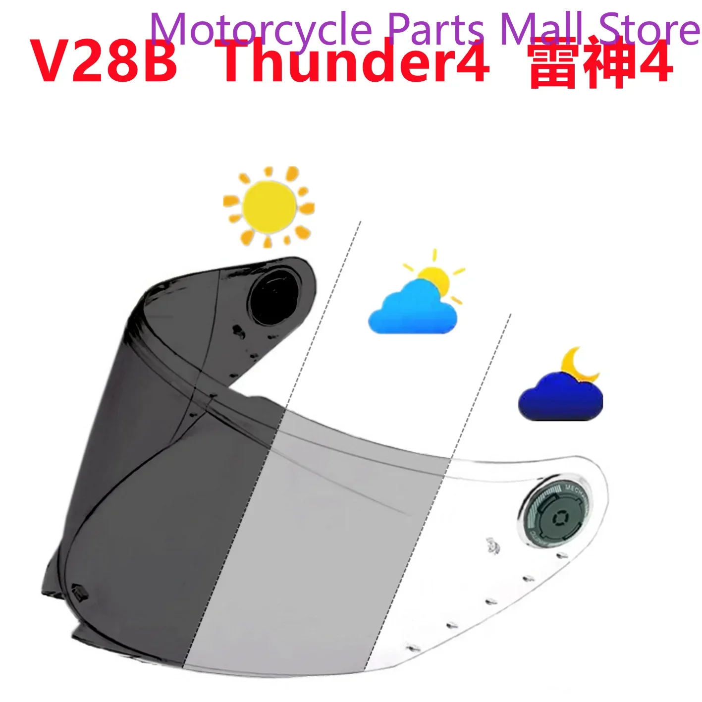 

Photochromic Lenses Helmet Shield Lens for MT THUNDER 4 SV MT-V-28B