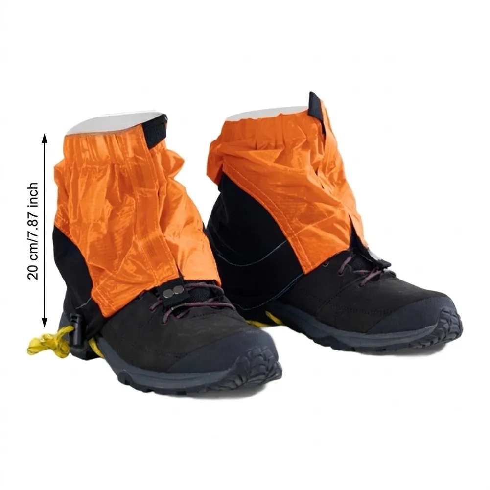 For Hiking Boots Outdoor Leg Protection Hiking Leg Covers Airflow Optimized Fabric Silicone-Coated Nylon 20D Checkered Fabric