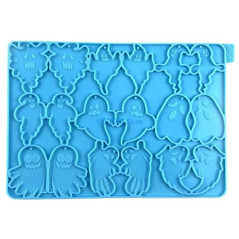 

G5GC Halloween Specter Ornaments Resin Casting Silicone Mold Woman Earrings Decorative Pendant Jewelry Mold for DIY Crafts