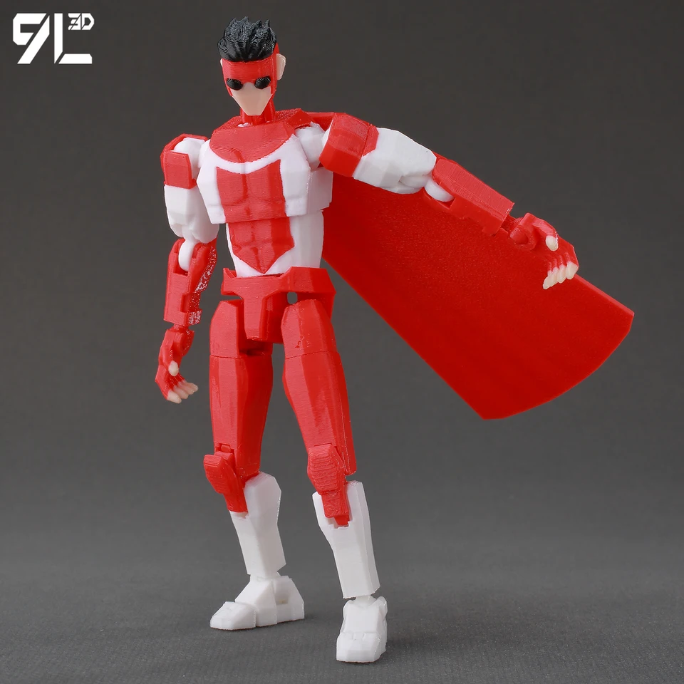 9L3D Invincible T13 Mark RedWhite Suit Dummy13 Anime Action Model