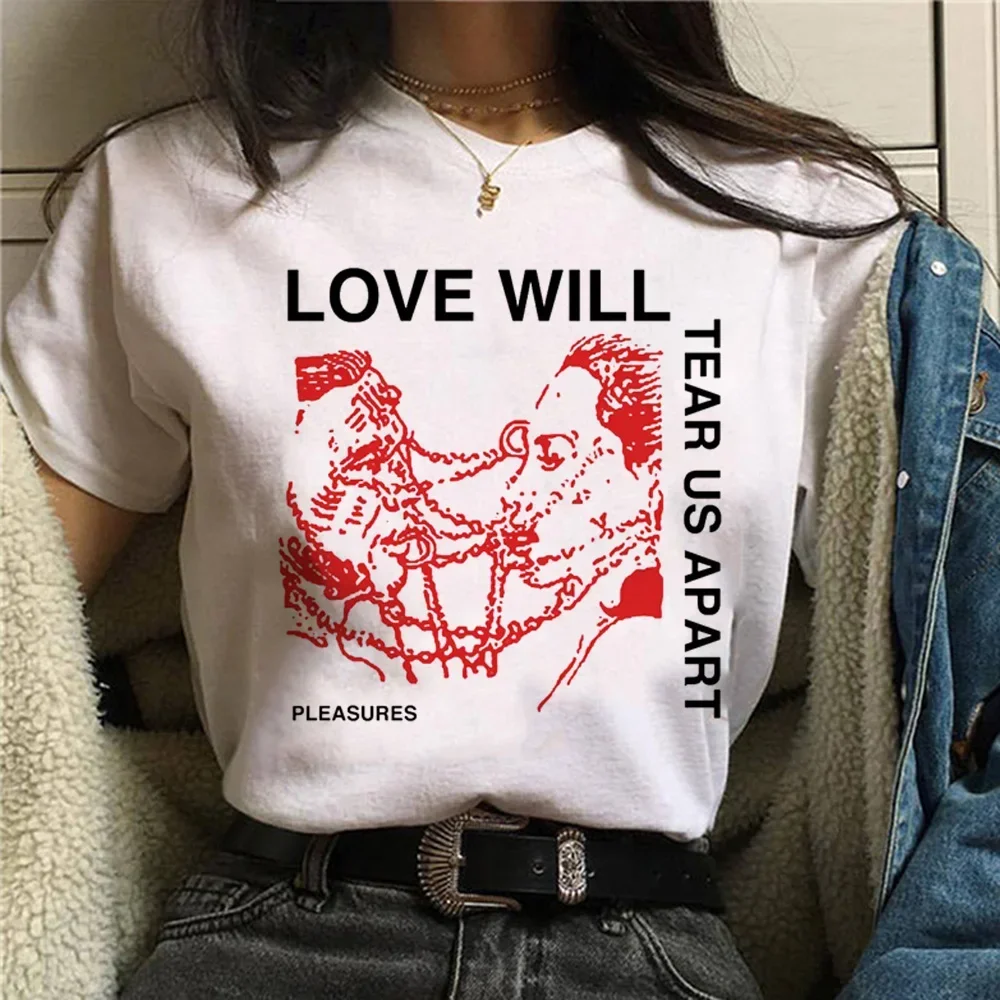 Love Will Tear Us Apart Lil Peep Printed Unisex T-Shirt Joy Division Rock Song Lyrics Shirt Cyberpunk Fan Gift Oversized T-Shirt