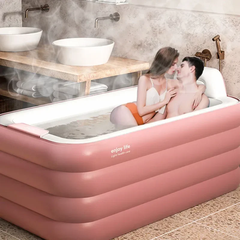 Installation-free Folding Bathtub Adult Into A Large Full-body Home Bath Tub Bath Artifact Inflatable Double Bath Barrel