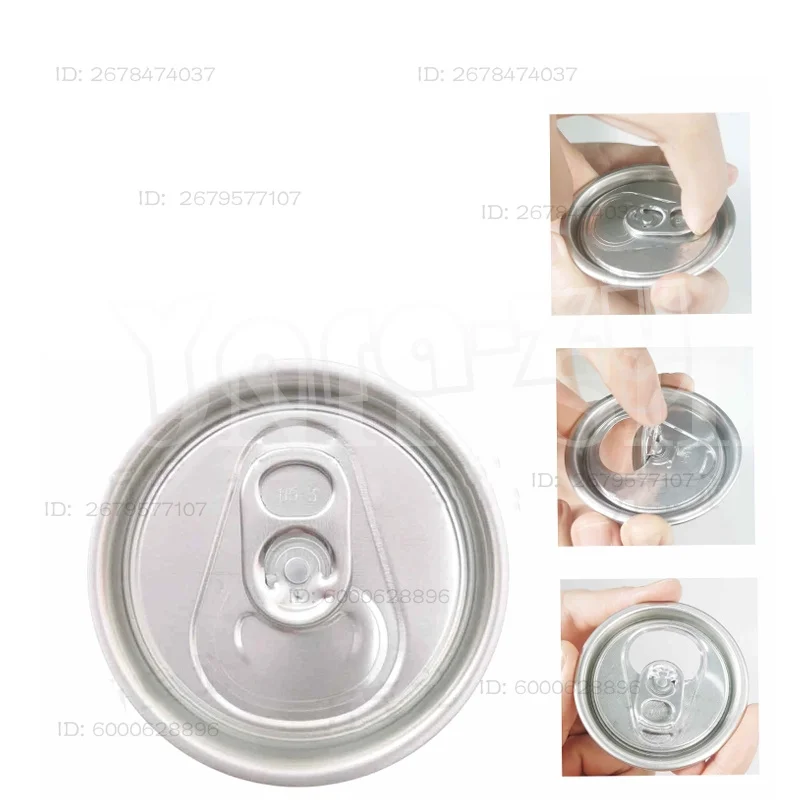 100pcs SOT Aluminum Easy-open lid 202 Aluminum lid 55MM Easy-open Can lid Beer Soda Drink Cola Aluminum Can Plastic Bottle Cap