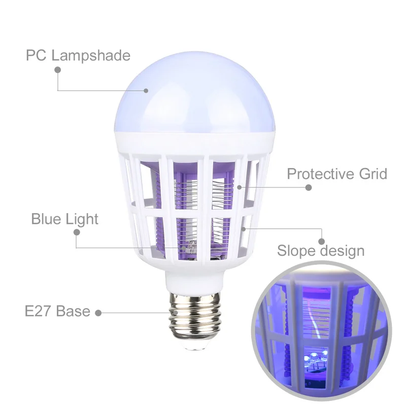 Mosquito Killer Lamp LED Bulbs AC220V Home Lighting with Electronics Anti Mosquito Trap Insect Killer Mosquito Lamp Thermacell - view 3