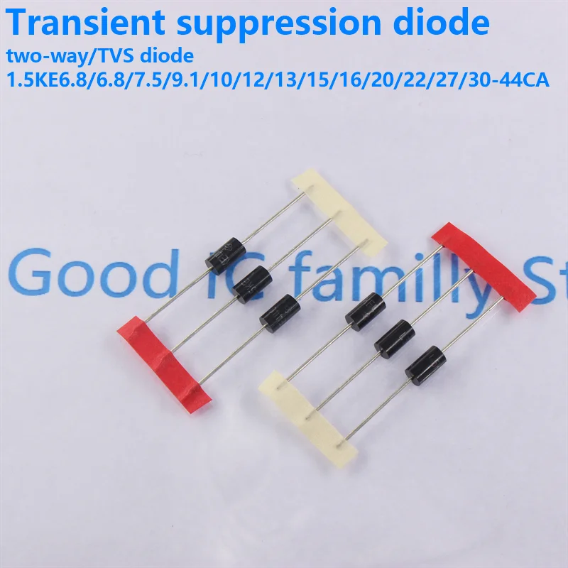 

10 шт. двунаправленный диод подавления переходных процессов TVS 1.5KE6.8CA 1.5KE22CA 1.5KE24CA 1.5KE12/16/18/47/220/400/440CA