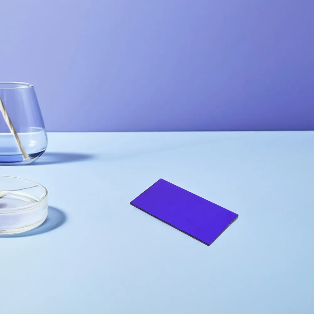 

2 шт. кобальтовых стеклянных пластин для экспериментов с изменением цвета при нагревании, сменные элементы для физических экспериментов, 5x10 см