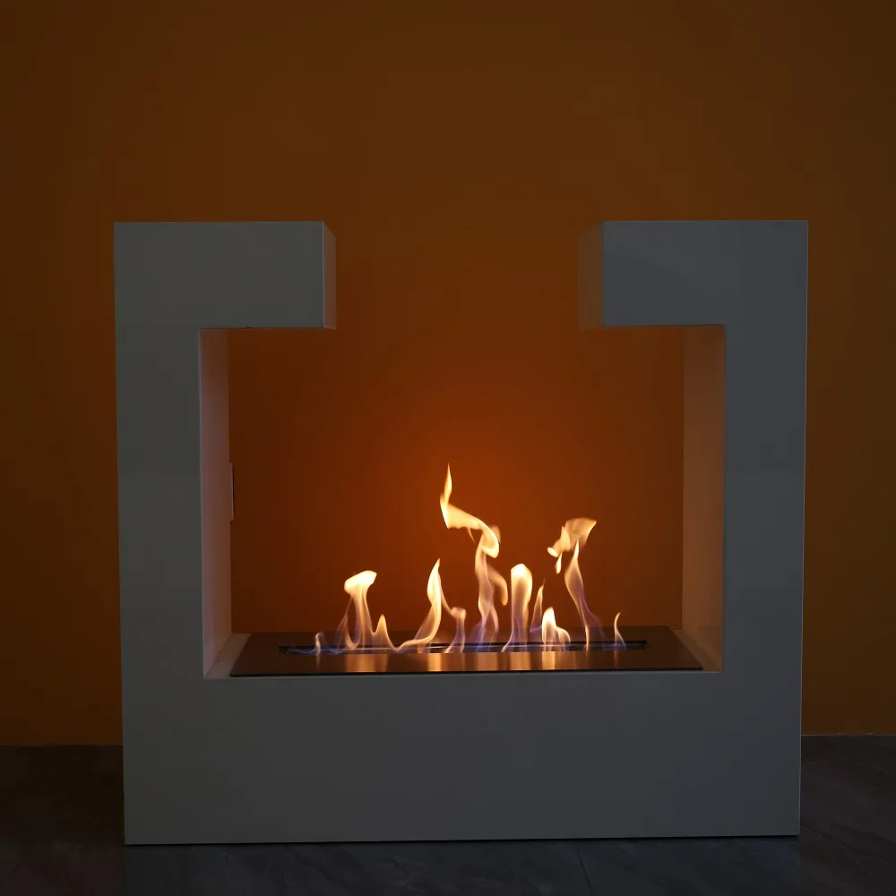 Eco-friendly 40 Inch Intelligent Electric Bio Ethanol Design Fireplace 1000mm Inserts Heater Alcohol Real Flame Fireplace view 3