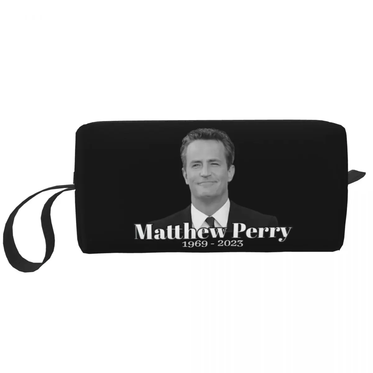 Rip Matthew Perry Makeup Bags Thank You For The Memories Men Cosmetic Bag Fashion Waterproof Pouch for Purse Storage