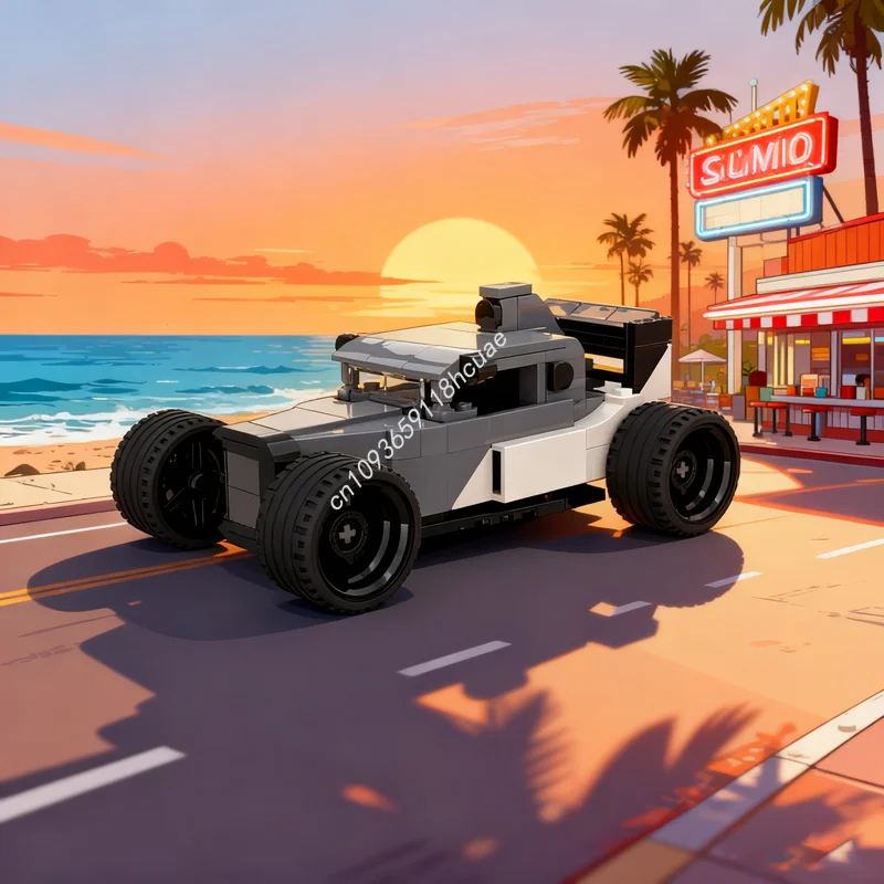 

270 шт. MOC Forded модель A Beck Custom City Champions, строительные блоки, игрушка, архитектура, идея «сделай сам», рождественский подарок, образование для детей