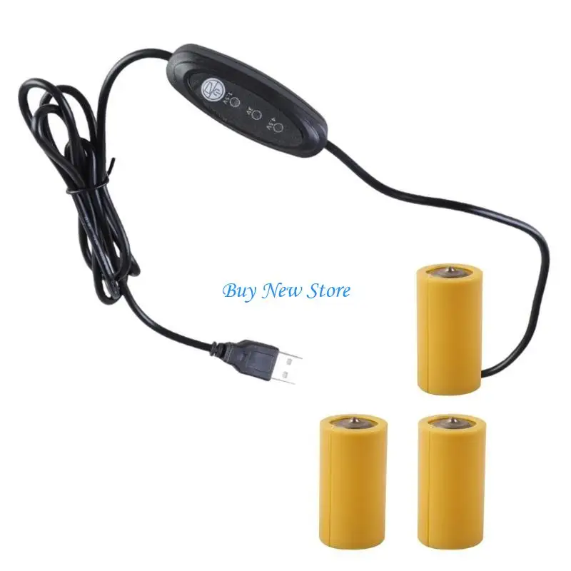 

20CE Dummy Battery Adapter USB Power Supply Cable Cord Replace 1pc to 3pcs 1.5V LR14 C Batteries for LED Light Fan Toy