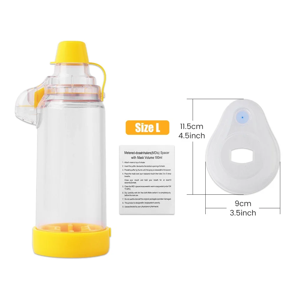 Vernevelaar Cup Inhalator Fles Astma Inhaleren Kamer Automizer Spacer Mist Opslag Compressor Tank Verstuiver Masker Kinderen Volwassen