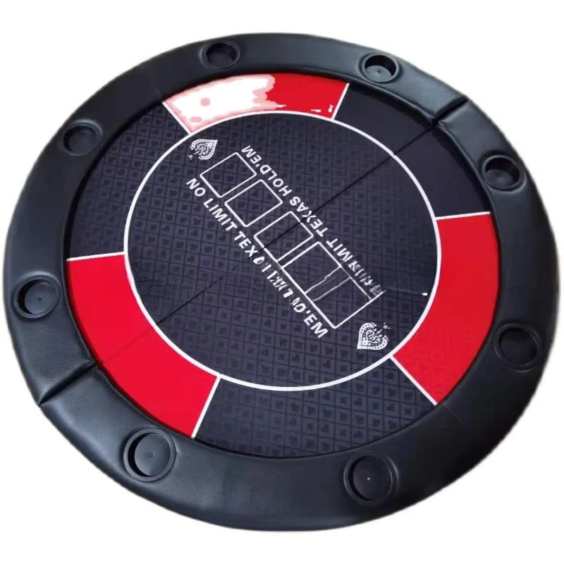 Texas Hold'em Chip Table Round Table Desktop foldable, easy to carry, tablecloth mat can be customized color size