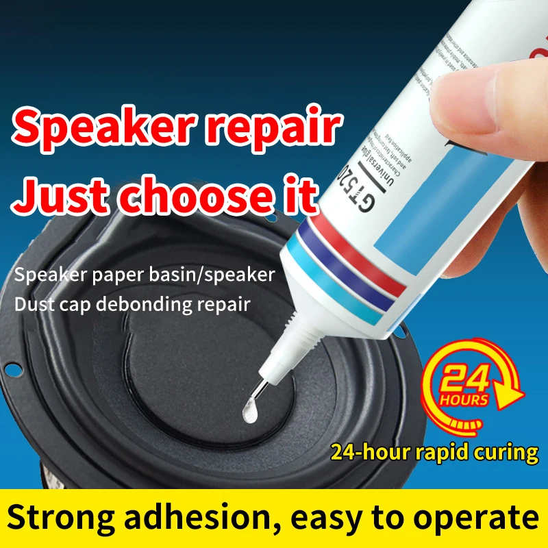 Loud Speaker Repair Glue Foam Side Dust Cap Rubber Edge Cone Basin Strong Adhesive 30/60ML