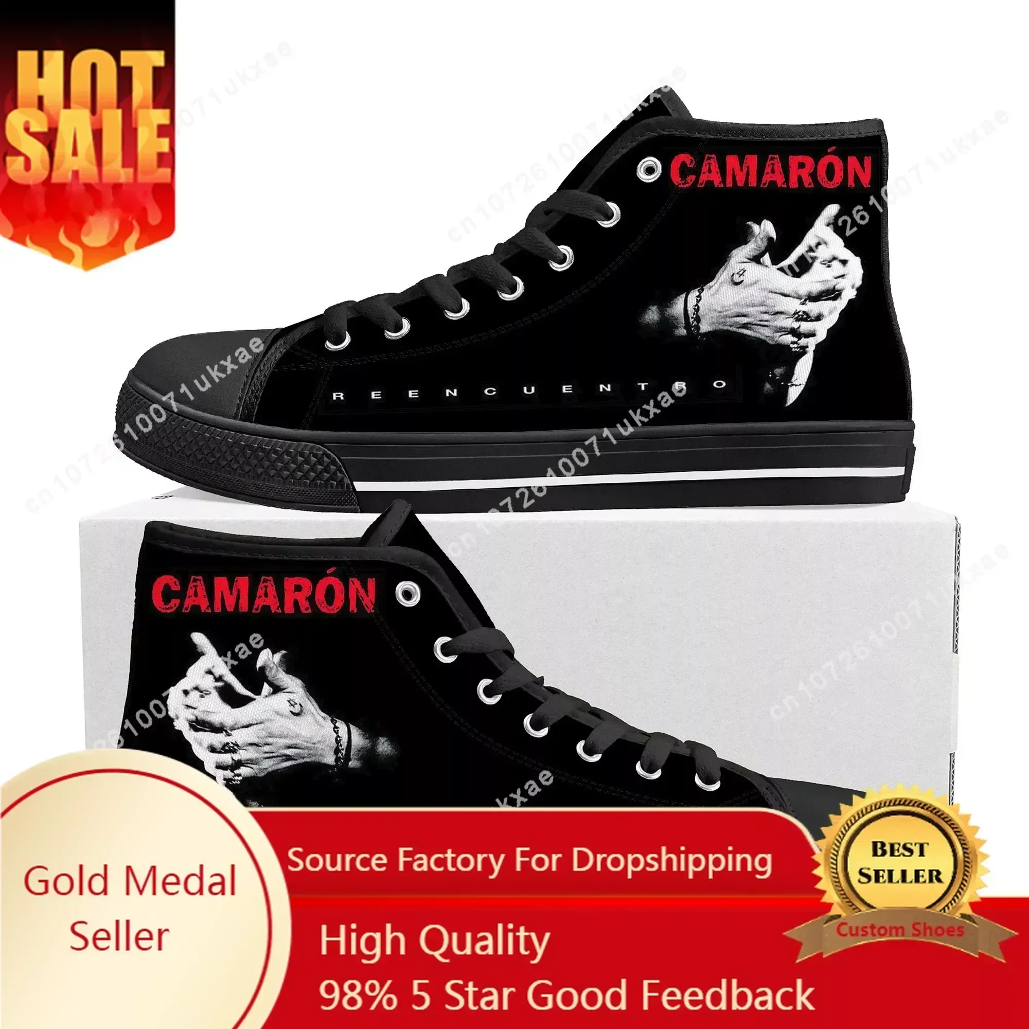 

C-Camaron High Top De La Isla Sneakers Mens Womens Teenager High Quality REUNION FLACO Canvas Sneaker Shoe Casual Custom Shoes