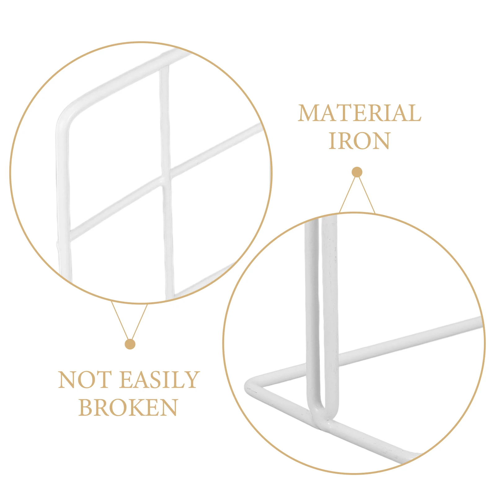 

2pcs Grid Display Rack White 35x35cm Base Table Top Counter Photo Craft Iron Shelf Stand Storage Organizer