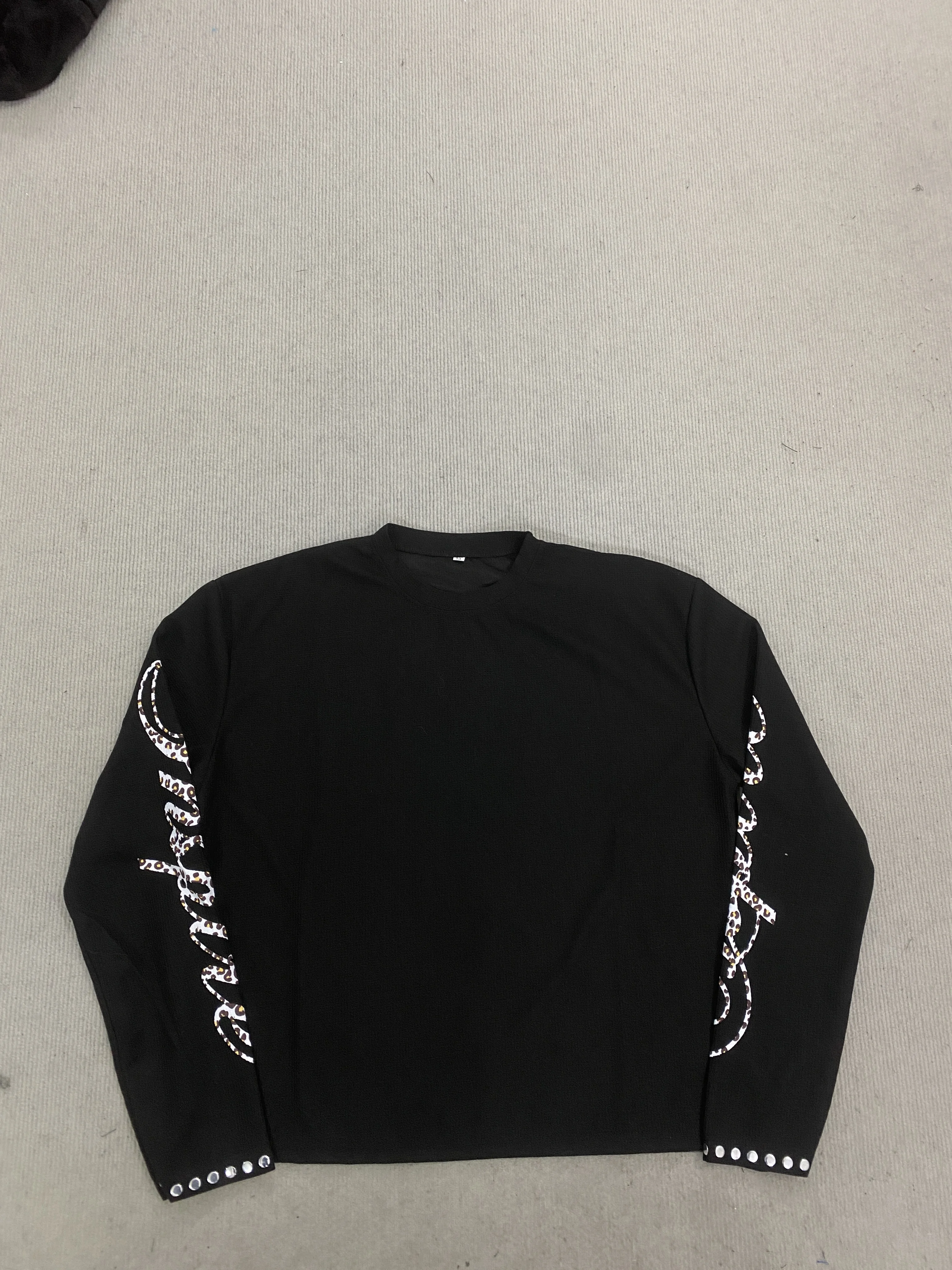 

Персонализированная мужская и женская зимняя модная новая уличная трендовая футболка с круглым вырезом и длинными рукавами, одежда, украшение для ногтей ивы