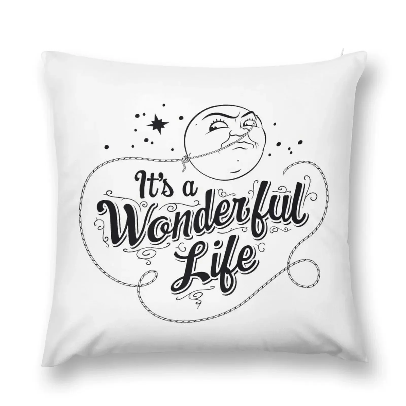 It's a Wonderful Life - Title Throw Pillow Cushions Home Decor Pillow Cover pillow