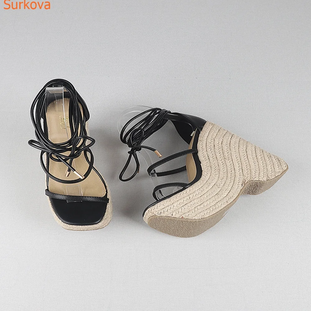 

Open Toe Ankle Strap Women Sandals Super High Heel Fashion Casual Party Lace up Straight Strap New Arrivals Modern Women Shoes