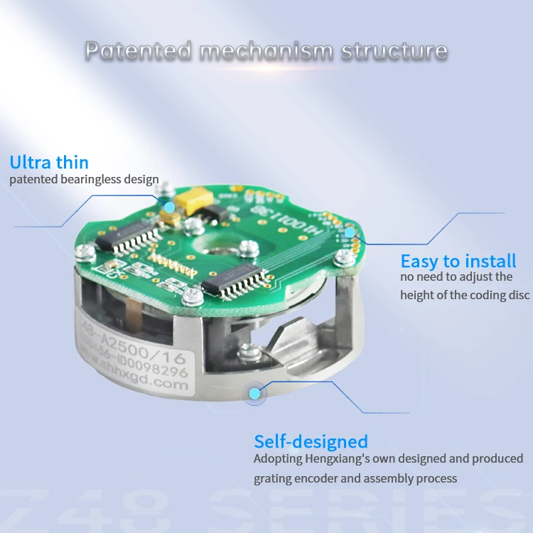 Z48-J dekoder putar sudut encoderincremental motor dc optik tanpa bantalan integral driver jalur TTL 1024ppr 5V