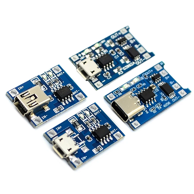 5 STKS type-c/Micro USB 5 V 1A 18650 TP4056 Lithium Batterij Oplader Module Opladen Board Met Bescherming Dubbele Functies 1A Li-ion