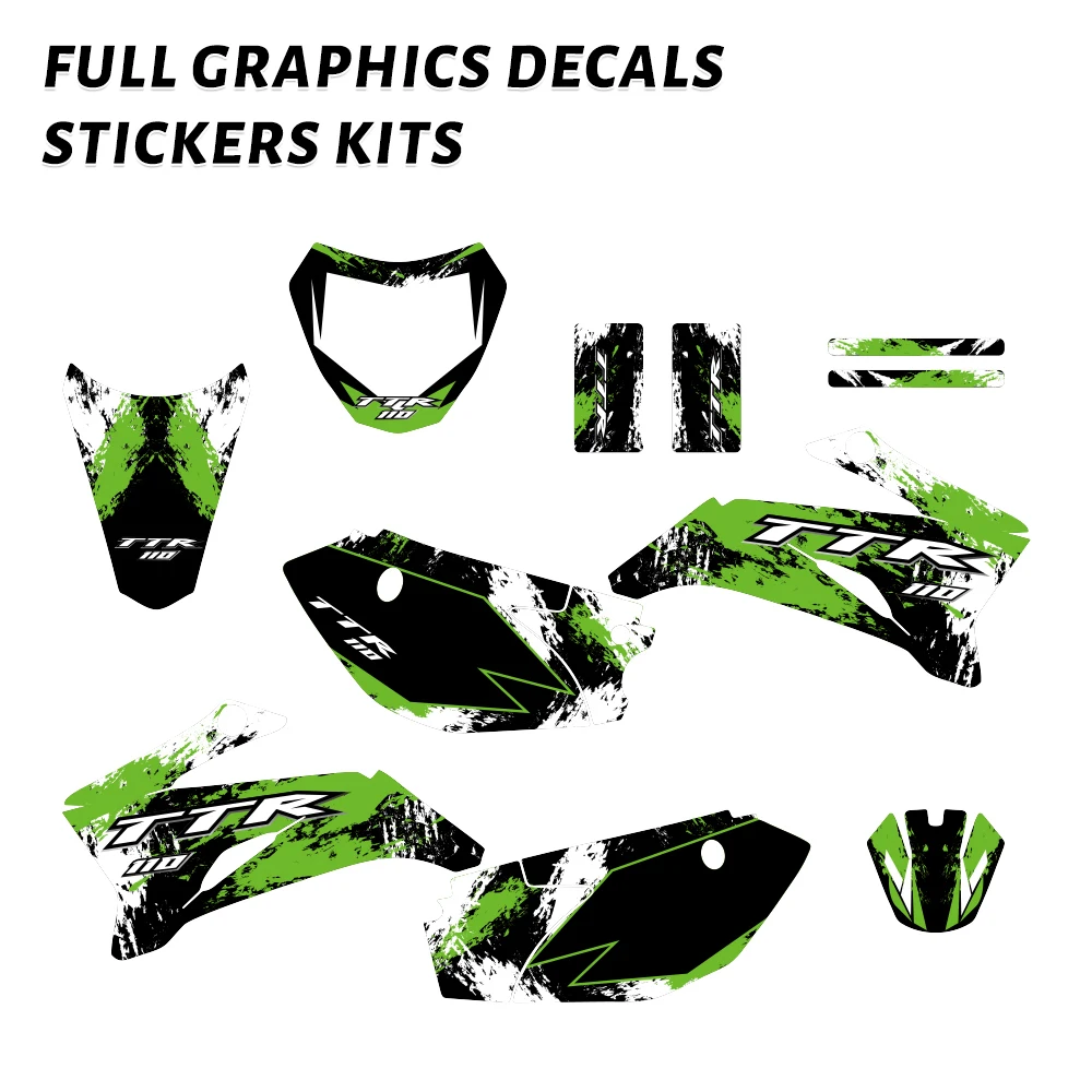 

Fit for YAMAHA TTR 110 TTR110 2008 - 2023 Motorcycle Fairing Full Graphics Stickers Kits Deco Backgrounds Decals