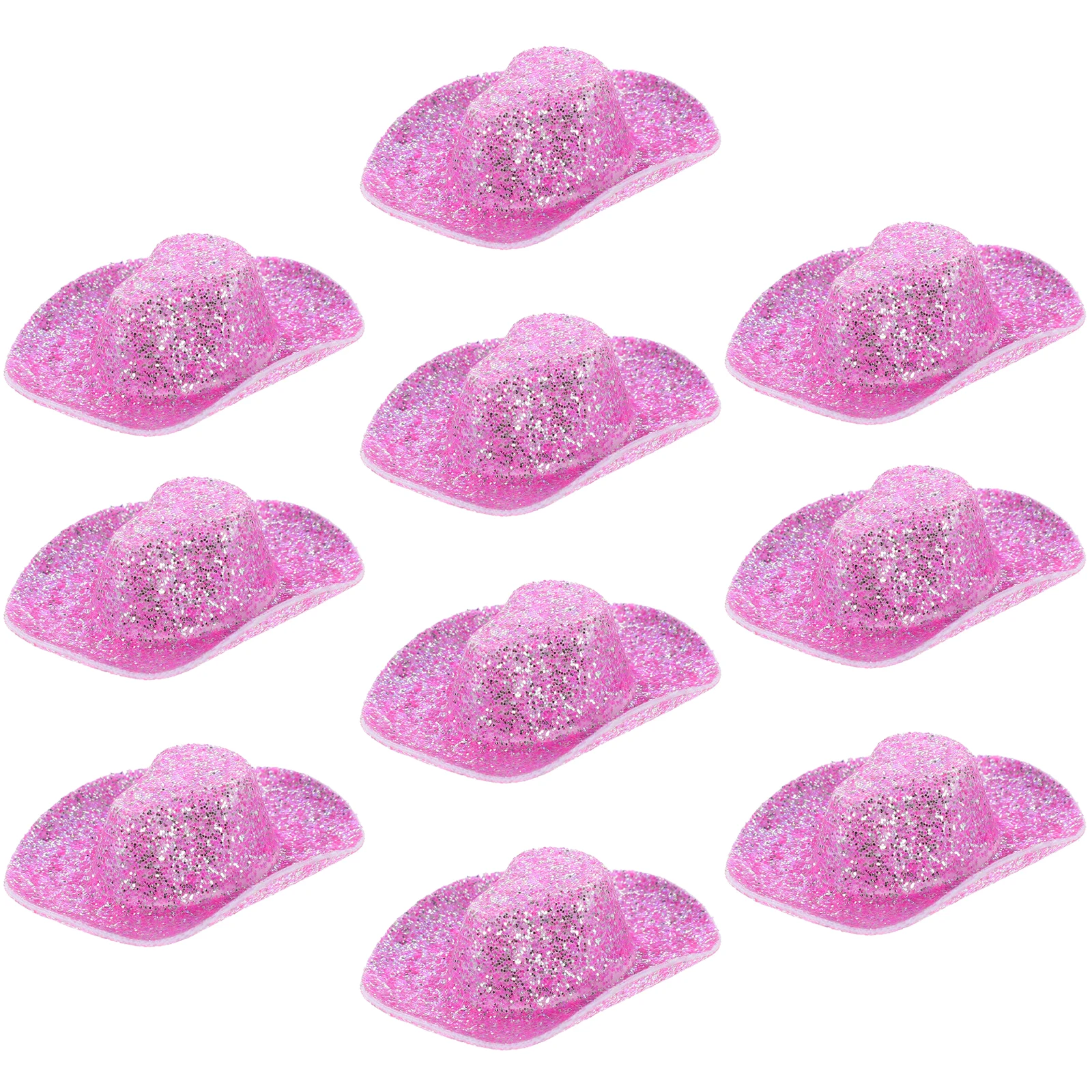 10Pcs Miniature Hat Decorations Tiny Western Style Hats for Wine Bottles DIY Crafts Car Keychain Ornaments